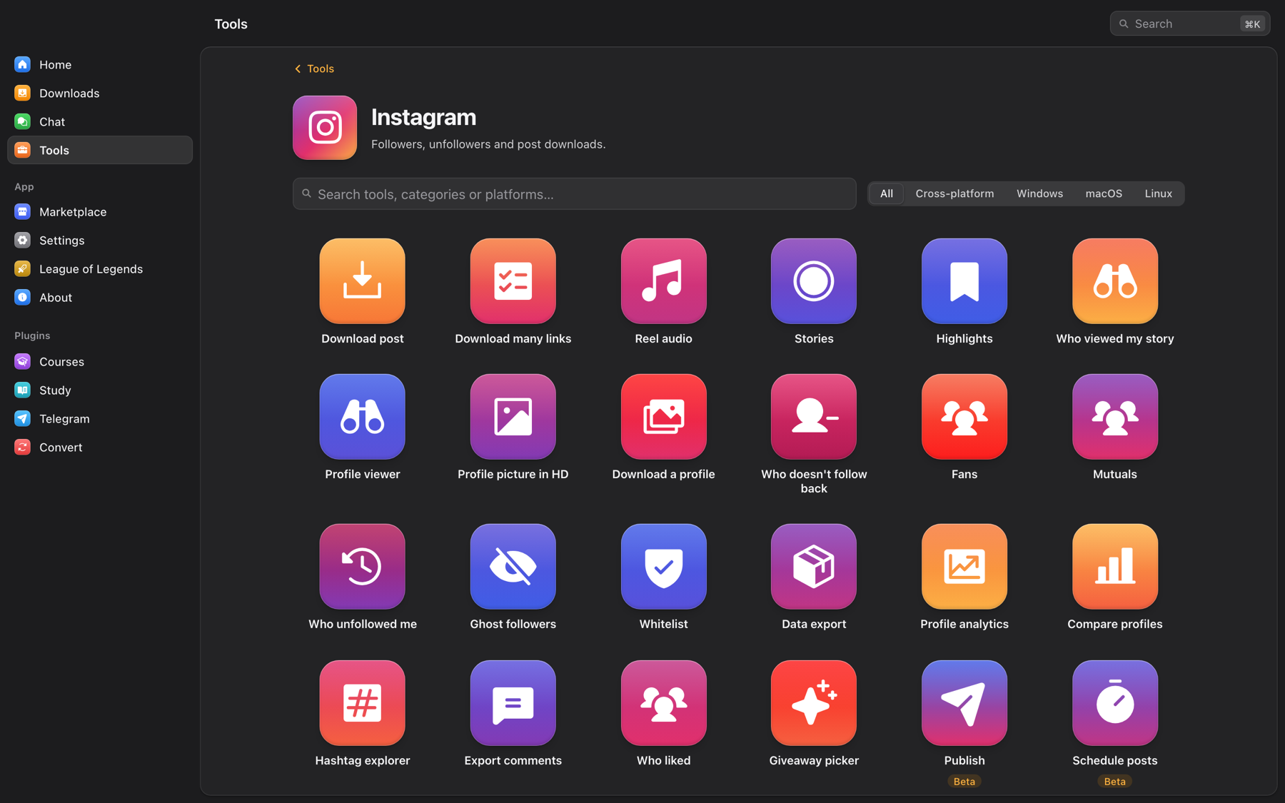 OmniGet Instagram Tools