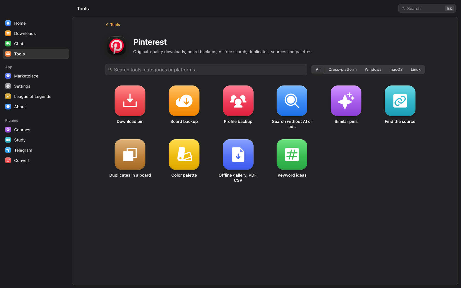 OmniGet Pinterest Toolkit